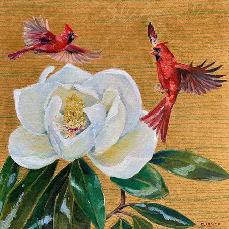 Cardinal with Magnolia, Two