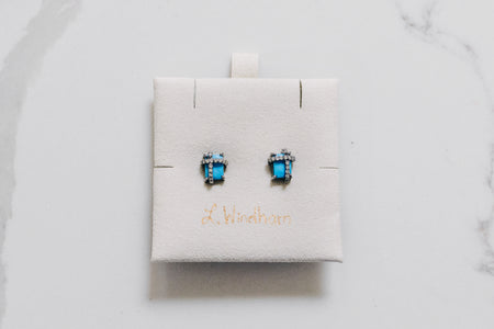 Sloan Stud Earrings, Turquoise