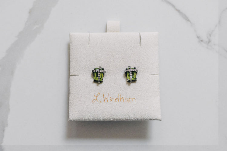 Sloan Stud Earrings, Peridot