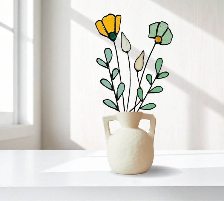 Stained Glass Wildflower Arrangement