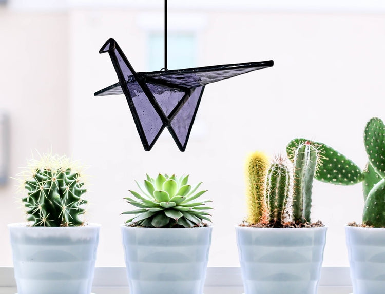 Origami Crane Suncatchers- Violet